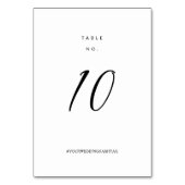 Moderne minimalistische witte bruiloft kalligrafie kaart (Voorkant)