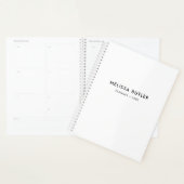 Moderne minimalistische witte planner (Display)
