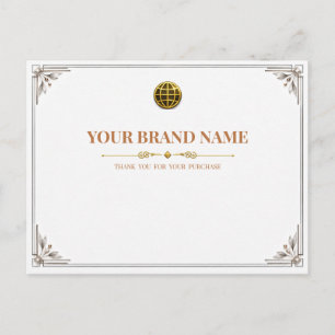 Moderne Minimalistische Witte Verzendbon Briefkaart