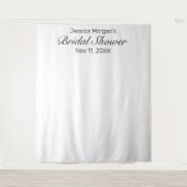 Moderne minimalistische witte Vrijgezellenfeest fo Wandkleed (Voorkant)