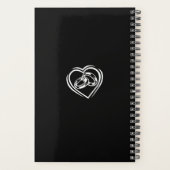 Moderne minimalistische witte zwarte bruiloft plan planner (Achterkant)