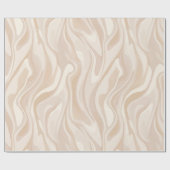 Moderne Minimalistische Zachte Beige Abstracte Pat Cadeaupapier (Vlak)