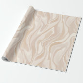 Moderne Minimalistische Zachte Beige Abstracte Pat Cadeaupapier (Uitgerold)