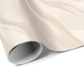 Moderne Minimalistische Zachte Beige Abstracte Pat Cadeaupapier (Rol Hoek)