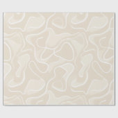 Moderne Minimalistische Zachte Beige Abstracte Pat Cadeaupapier (Vlak)
