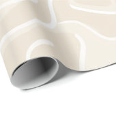Moderne Minimalistische Zachte Beige Abstracte Pat Cadeaupapier (Rol Hoek)