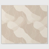 Moderne Minimalistische Zachte Beige Abstracte Pat Cadeaupapier (Vlak)