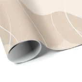 Moderne Minimalistische Zachte Beige Abstracte Pat Cadeaupapier (Rol Hoek)