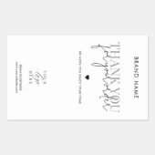 Moderne Minimalistische Zakelijke Bedankbox Stempe Rechthoekige Sticker (Voorkant)