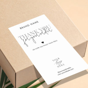 Moderne Minimalistische Zakelijke Bedankbox Stempe Rechthoekige Sticker