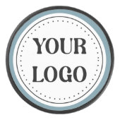 Moderne Minimalistische Zakelijke Zwart Hockey Puck (Voorkant)