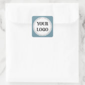 Moderne Minimalistische Zakelijke Zwart Vierkante Sticker (Tas)