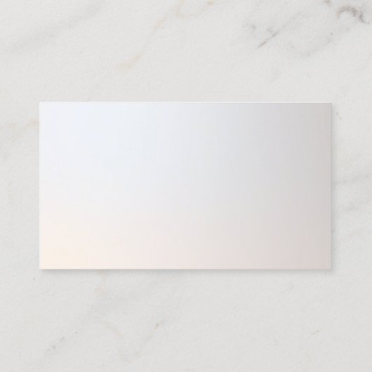 Moderne minimalistische zilveren metalen gradiënt visitekaartje (Achterkant)