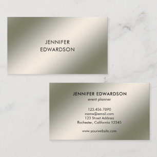 Moderne minimalistische zilveren patroon professio visitekaartje