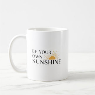 Moderne Minimalistische Zonnebundel Positieve Beve Koffiemok