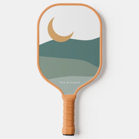 Moderne minimalistische zonsopgang en zonneswoesti pickleball paddle (Achterkant)
