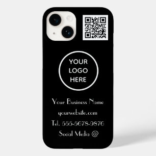 Moderne minimalistische zwart-wit aangepaste logo  Case-Mate iPhone 14 hoesje