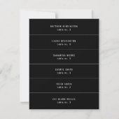 Moderne minimalistische zwart wit bruiloft Plaatsk (Voorkant)