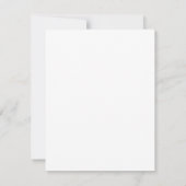 Moderne minimalistische zwart wit bruiloft Plaatsk (Achterkant)