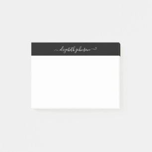 Moderne minimalistische zwart-witnotities post-it® notes