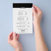 Moderne minimalistische zwart-witprijzen/services flyer (Hand)