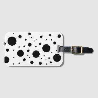 Moderne minimalistische zwart witte Abstracte cirk Bagagelabel