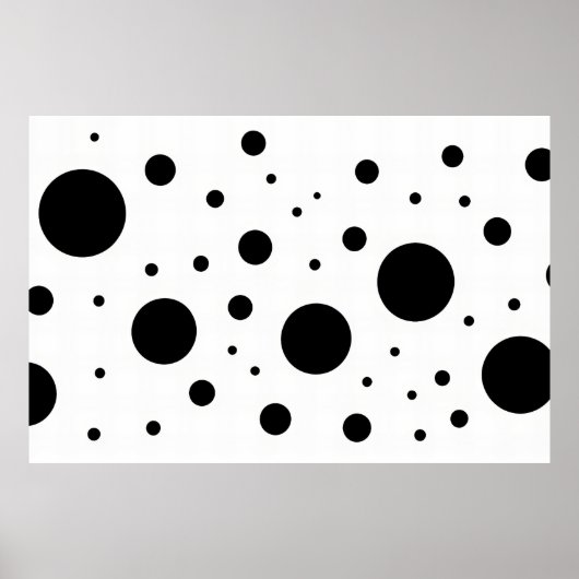 Moderne minimalistische zwart witte Abstracte cirk Poster (Voorkant)