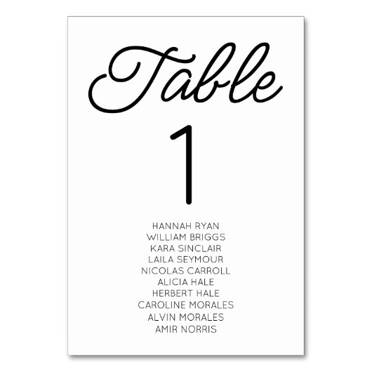 Moderne minimalistische zwart-witte bruiloft kaart (Voorkant)