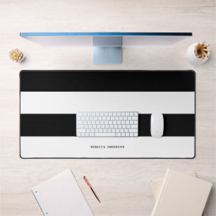 Moderne minimalistische zwart-witte horizontale st bureaumat
