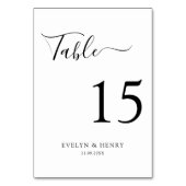 Moderne minimalistische zwarte en witte bruiloft kaart (Achterkant)