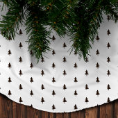 Moderne minimalistische zwarte en witte kerstboom kerstboom rok