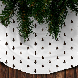 Moderne minimalistische zwarte en witte kerstboom kerstboom rok