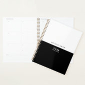 Moderne minimalistische zwarte en witte planner (Display)