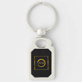 Moderne, minimalistische zwarte gouden gouden simp sleutelhanger