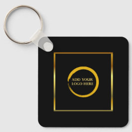 Moderne, minimalistische zwarte gouden gouden simp sleutelhanger