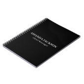 Moderne Minimalistische Zwarte Professionele Trend Notitieboek (Linkerzijde)