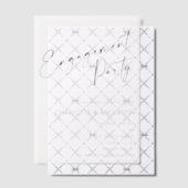 Moderne minimalistische zwarte Script Engagement P Vellum Uitnodigingen (Offset (Uitnodiging))