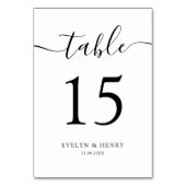 Moderne, minimalistische zwarte-scriptweduwen kaart (Voorkant)