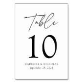 Moderne, minimalistische zwarte-scriptweduwen kaart (Achterkant)