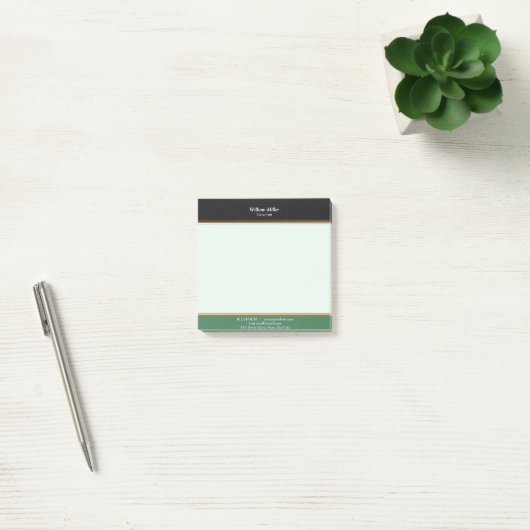 Moderne minimalistische zwarte strepen post-it® notes (Kantoor)
