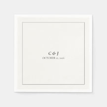 Moderne Minimalistische Zwarte & Witte Servet
