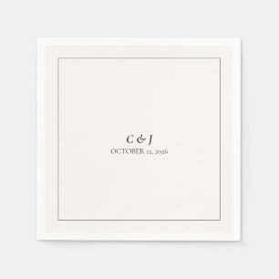 Moderne Minimalistische Zwarte & Witte Servet