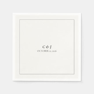 Moderne Minimalistische Zwarte & Witte Servet