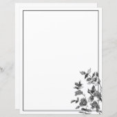 Moderne, minimalistische zwarte witte waterverf ro (Voorkant / Achterkant)