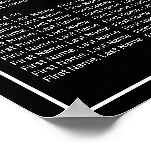 Moderne, minimalistische zwarte-zittingsgrafiek 20 poster (Hoek)