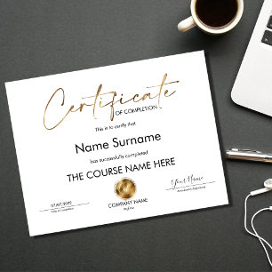 Moderne minimumprijs voor het certificaat van volt