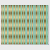 Moderne Mint-Green en Gold Stripes Pattern Cadeaupapier (Vlak)