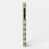 Moderne Mint Green & Gold Stripes Case-Mate iPhone Case (Achterkant/links)