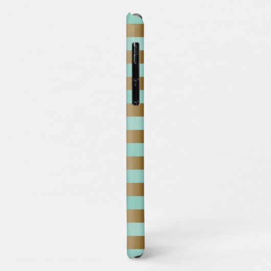 Moderne Mint Green & Gold Stripes Case-Mate iPhone Case (Achterkant/links)