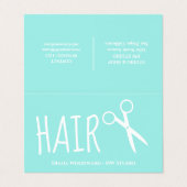 Moderne Mint Green Kappers Loyaliteit Visitekaartjes (Buitenkant ongevouwen)